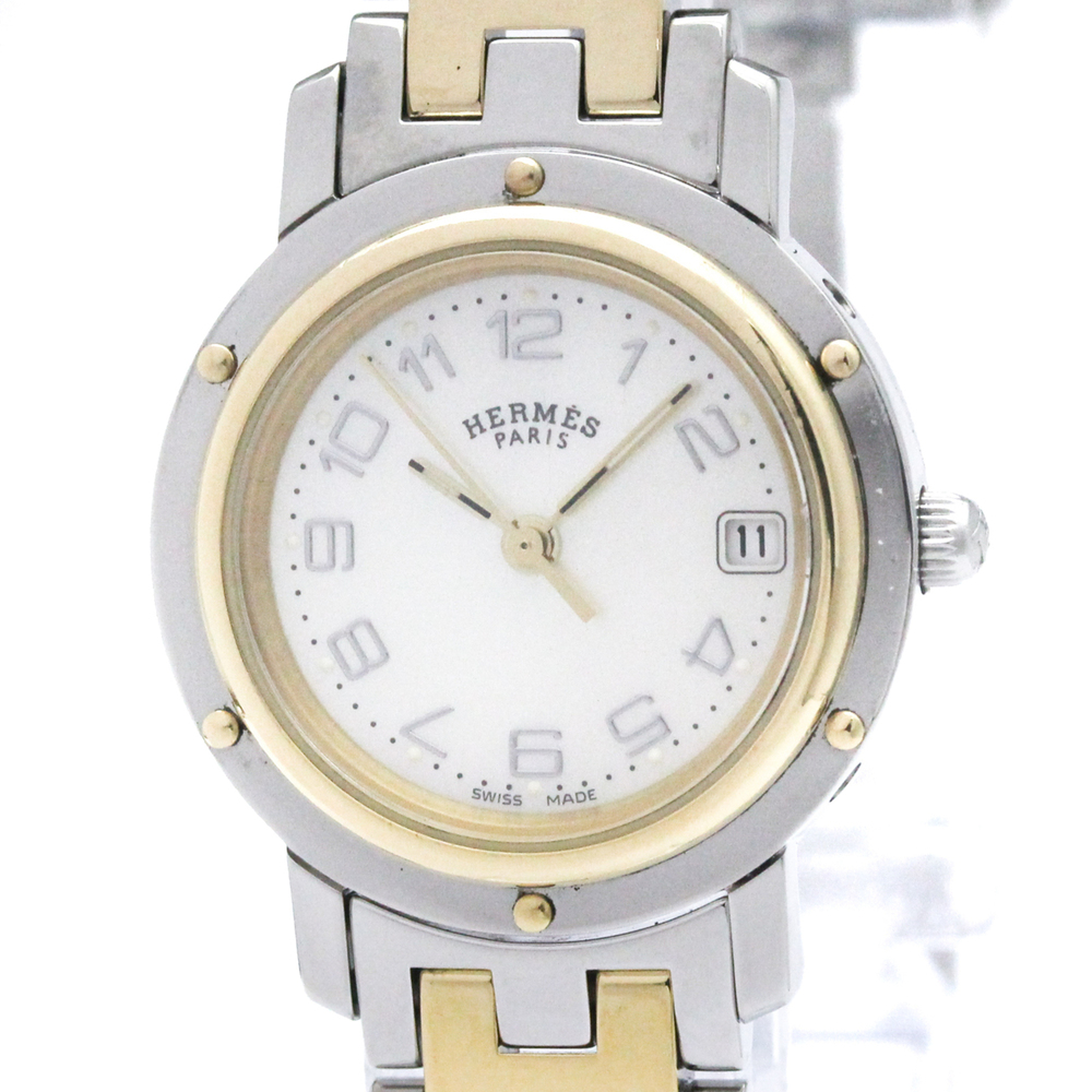 Hermes Clipper Quartz Gold Plated,Stainless Steel Women's Dress/Formal CL4.220
